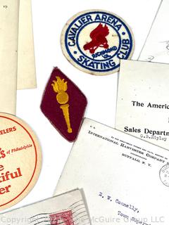 Ephemera including Railroad and Hotel Stationery, Letters and Bar Coasters