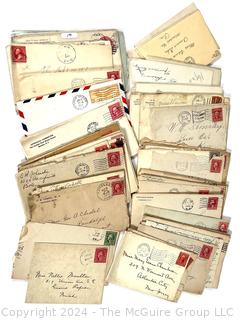 92 Envelopes with Vintage Stamps, No Letters.  Philatelic Interest