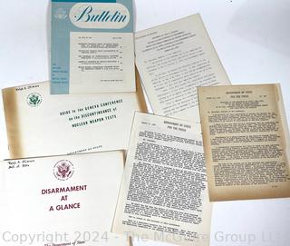 Collection of Dept of State Papers Regarding Nuclear Weapons and Disarmament, c 1960s