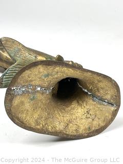 Brass Rising Fish Statue