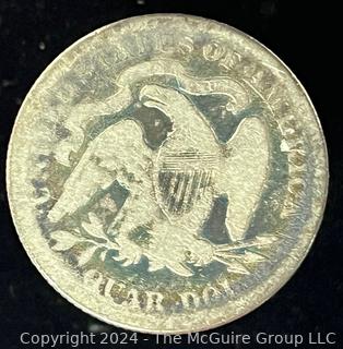 1877 Seated Liberty Quarter Dollar Coin