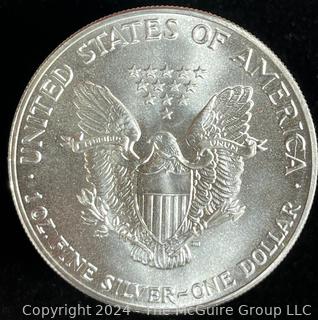 1986 Uncirculated American Eagle Silver Dollar Coin