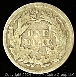 1875 CC Seated Liberty 10 Cent Coin