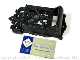 Cast Iron Wall Mount Match Safe.
