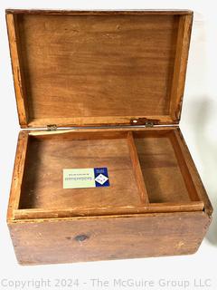 Three (3) Wood Boxes Including Writing Box, Jewelry Box and Pyrographic Trinket Box