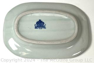 Victoria Ware Flow Blue Ironstone Porcelain Tray 