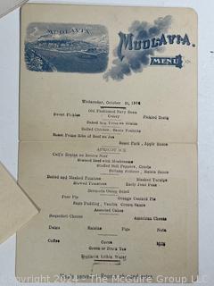 Ephemera Including Menus, Currency, Receipts