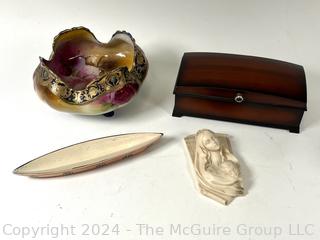 Group Including Madonna Wall Plaque and Jewelry Box