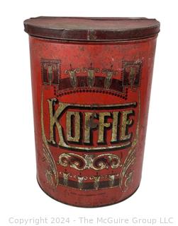 Large Antique Koffie Container By Etall. J. Schuybro  19" tall