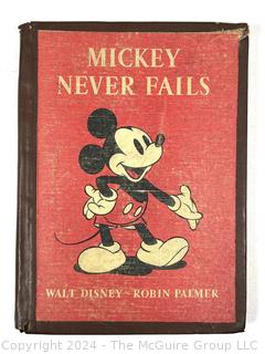 Seven (7) Books Including Walt Disney Mickey Mouse Never Fails (1939)