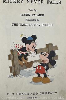 Seven (7) Books Including Walt Disney Mickey Mouse Never Fails (1939)