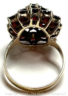 Victorian Bohemian Garnet Ring 14K Gold