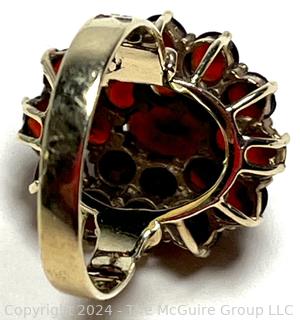 Victorian Bohemian Garnet Ring 14K Gold