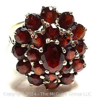 Victorian Bohemian Garnet Ring 14K Gold