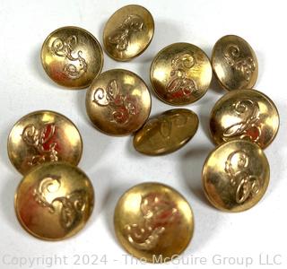 Collection of Vintage Gold Military Buttons