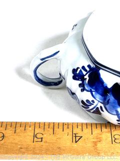 Four (4) Blue and White Porcelain Lidded Jars Including Wedgwood Jasperware and Delft