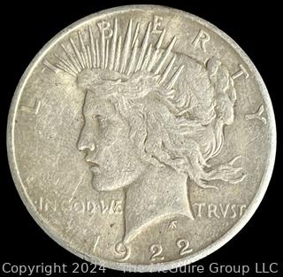 1922 S Peace Silver Dollar Coin