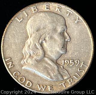 1959 D Franklin Half Dollar Coin