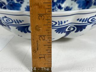 Two (2) Blue and White Hand Painted Porcelain Bowls.  