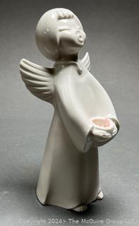 One (1) Mid Century Angel Candle Holder by Dresden Pottery Germany 