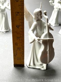 Set of Five (5) Dresden Germany Porcelain Angels