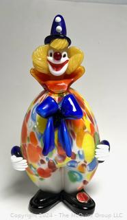 Hand Blown Murano Italian Art Glass Clown 