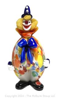 Hand Blown Murano Italian Art Glass Clown 