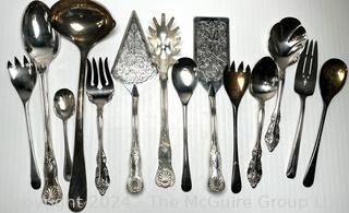 Group of Silver Plated Serving Utensils