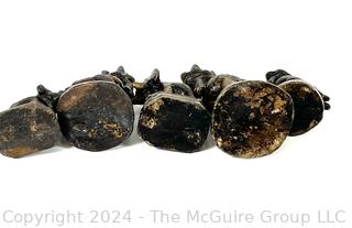 Set of Five (5) Antique Bronze Opium Weights from Burma