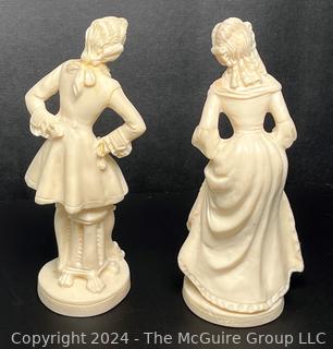 Pair of Renaissance dancing figures by A. Santini of Italy. 6" tall
