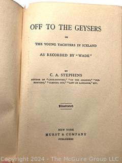 Off To The Geysers or The Young Yachters in Iceland by Charles Asbury Stephens, 1873 