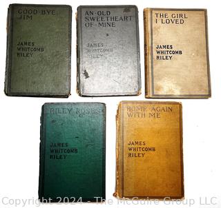 5 Illustrated Books circa 1910 by James Whitcomb Riley