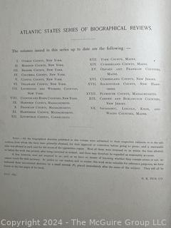 Large Leather Bound Biographical Review Book of Leading Citizens of Sagadahoc, Lincoln, Knox and Waldo Counties, Maine 1897