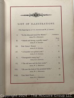 "The Building of The Ship" by Henry Wadsworth Longfellow. Illustrated and Leather Bound. Published by Fields, Osgood, and Co. Boston 1870