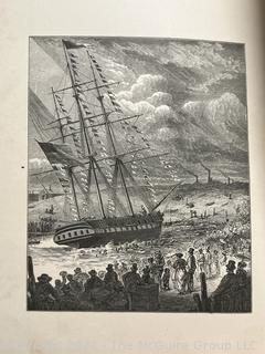 "The Building of The Ship" by Henry Wadsworth Longfellow. Illustrated and Leather Bound. Published by Fields, Osgood, and Co. Boston 1870