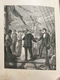 "The Building of The Ship" by Henry Wadsworth Longfellow. Illustrated and Leather Bound. Published by Fields, Osgood, and Co. Boston 1870