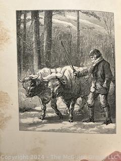 "The Building of The Ship" by Henry Wadsworth Longfellow. Illustrated and Leather Bound. Published by Fields, Osgood, and Co. Boston 1870