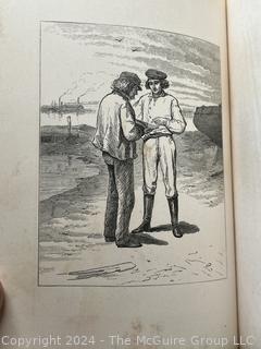 "The Building of The Ship" by Henry Wadsworth Longfellow. Illustrated and Leather Bound. Published by Fields, Osgood, and Co. Boston 1870