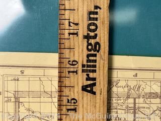 Unframed 1875 Railroad & Township Map of Wyoming. 16" x 20" Looks to be original from an atlas based on the center fold. 