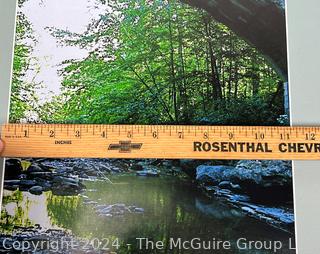 Framed Under Glass Photograph of Rock Creek, Washington DC. Measures 11 x 17.5"