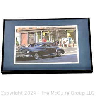 Framed Under Glass Color Photograph of New York City Street Scene Signed by Artist. 16" x 20"