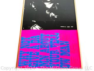 Corita Kent, "the cry that will be heard," 1969, Original Pop Art Serigraph Framed Under Glass, Signed and Numbered by Artist. 13 X 24"  (was 272RH)