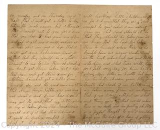 Two (2) Civil War Letters Written by Soldier to Wife and Family.
