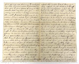 Two (2) Civil War Letters Written by Soldier to Wife and Family.
