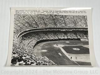 Ten (10) Black & White News Photographs of Baltimore Orioles Baseball History: Earl Weaver; Hank Bauer; Municipal Stadium; Playoff Wins '66; etc