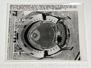 Ten (10) Black & White News Photographs of Baltimore Orioles Baseball History: Earl Weaver; Hank Bauer; Municipal Stadium; Playoff Wins '66; etc