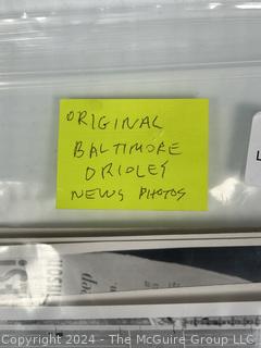 Ten (10) Black & White News Photographs of Baltimore Orioles Baseball History: Earl Weaver; Hank Bauer; Municipal Stadium; Playoff Wins '66; etc
