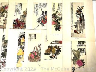 Folio of Japanese Botanical Woodblock Prints