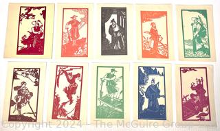 Folio Set of Ten (10) Chinese Folk Papercuts