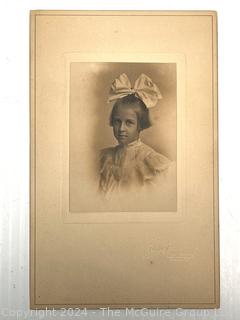 Eight (8) Black & White Cabinet Card Photos of Women, Some with Names on Back 